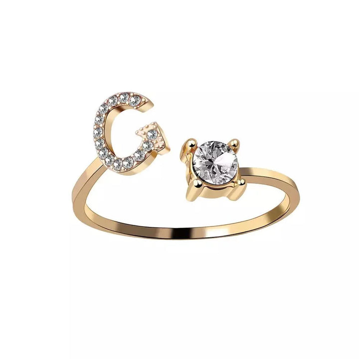 BowLift | Adjustable Dainty Diamond Letter Initial Ring