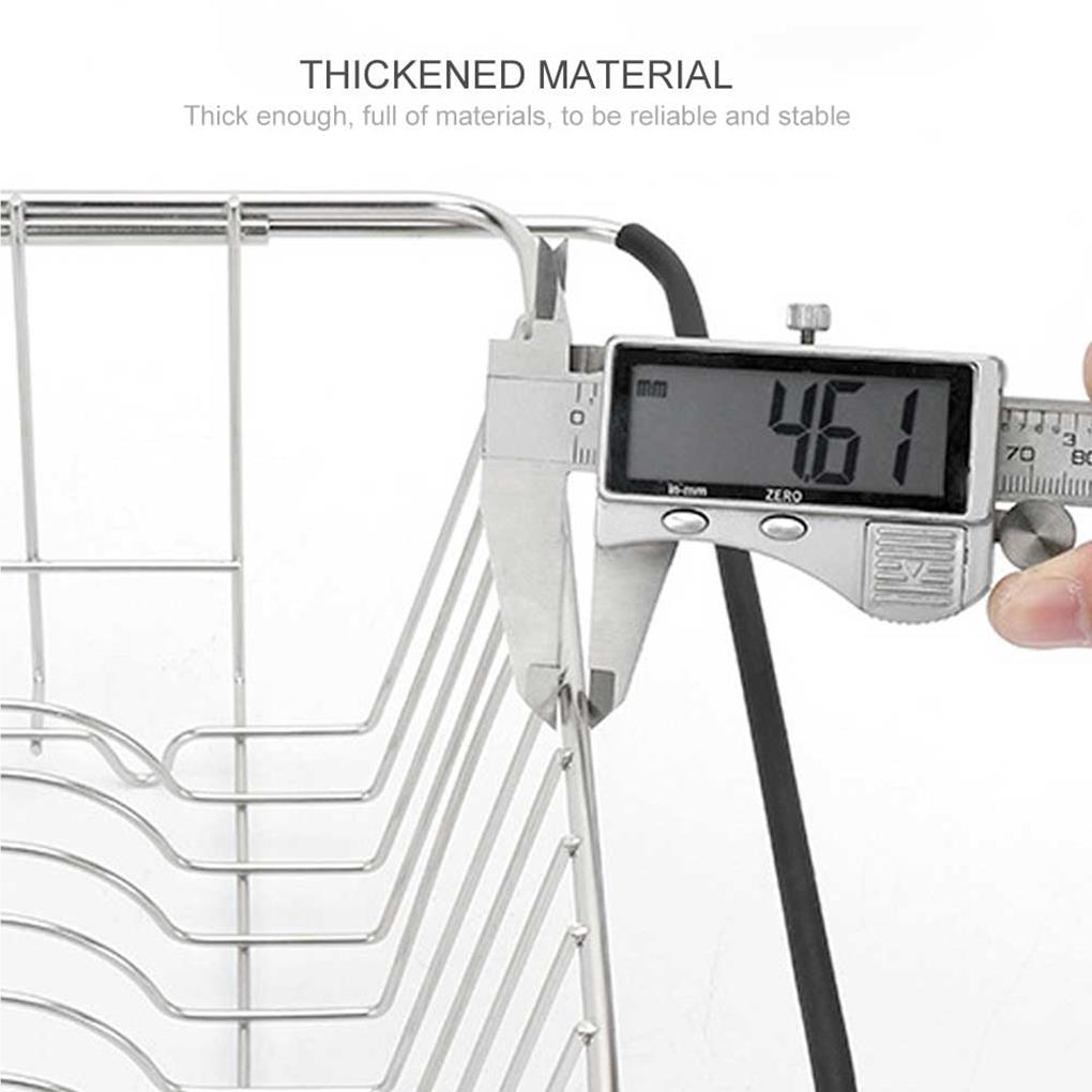 Adjustable Over Sink Drying Rack Stainless Steel Rustproof Drain Rack | Bowlift