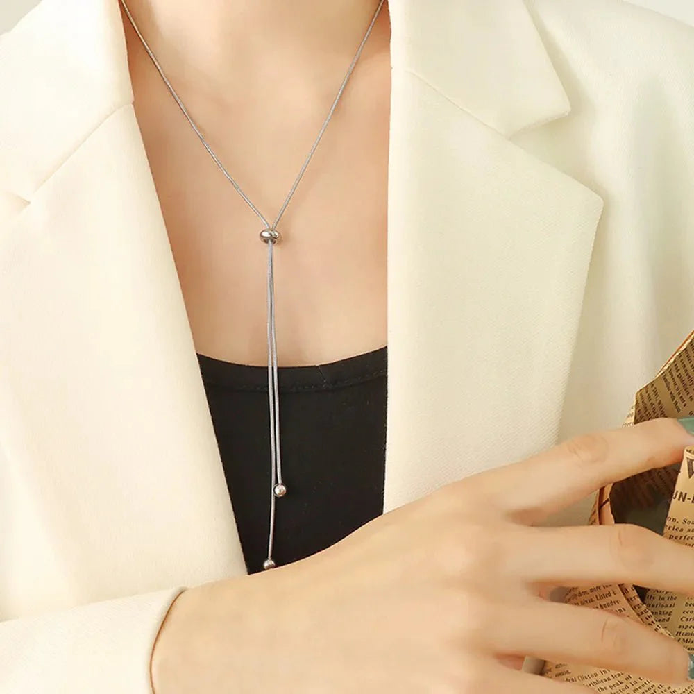 BowLift | Adjustable Snake Chain Lariat Necklace