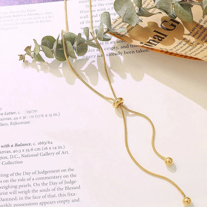 BowLift | Adjustable Snake Chain Lariat Necklace