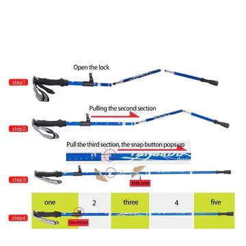 BowLift | Adjustable Trekking Poles - Foldable Telescopic Pole