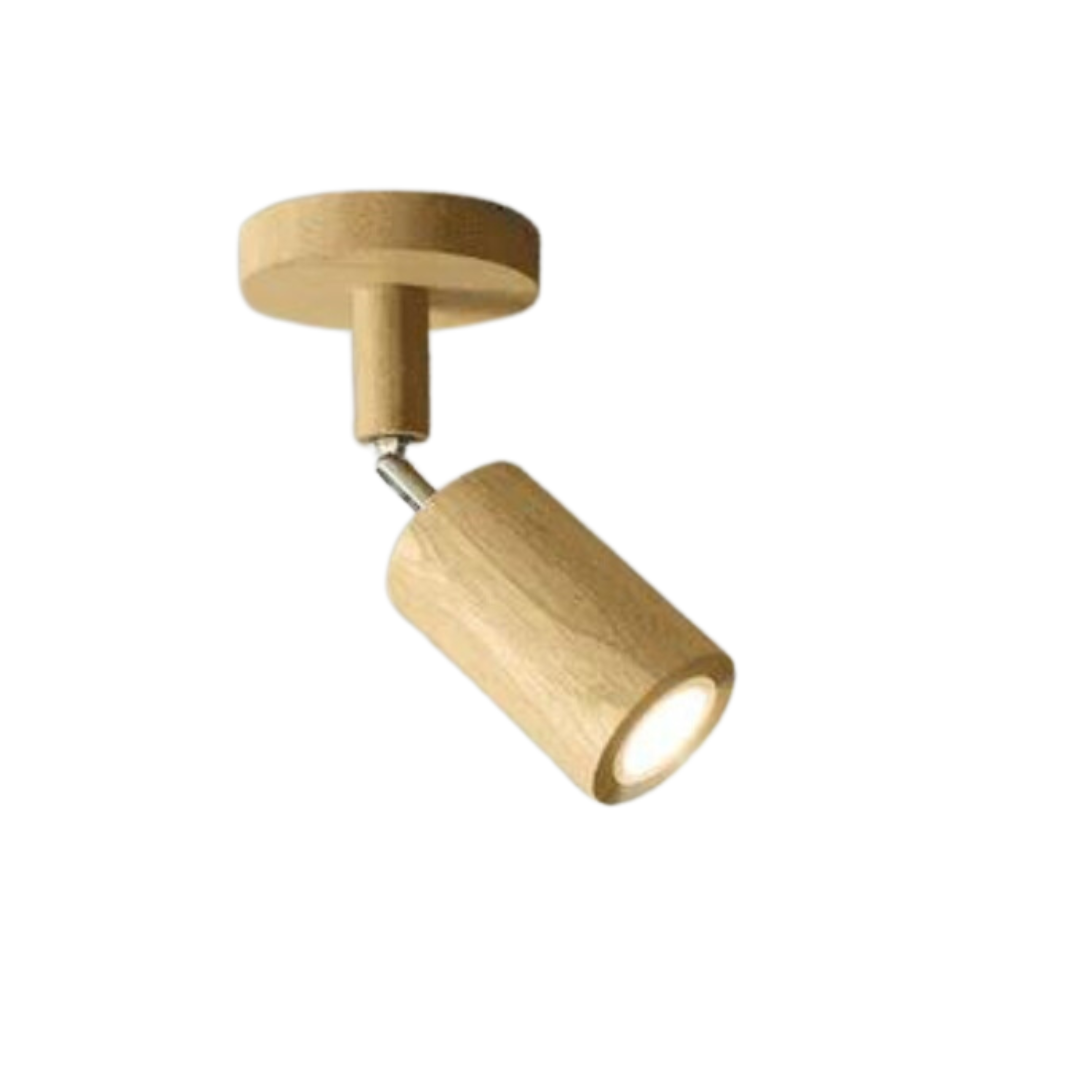 BowLift | EcoLux Adjustable Wooden Ceiling Spotlight with LED Bulb Included