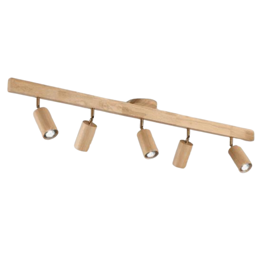 BowLift | EcoLux Adjustable Wooden Ceiling Spotlight with LED Bulb Included