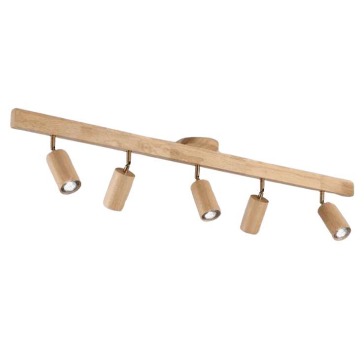 BowLift | EcoLux Adjustable Wooden Ceiling Spotlight with LED Bulb Included