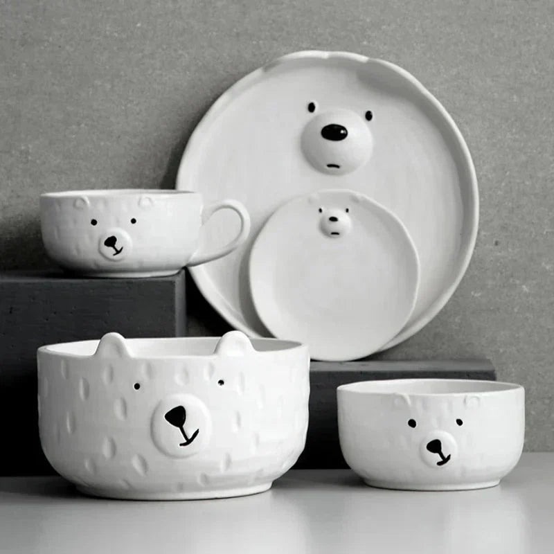 BowLift | Adorable Polar Bear Ceramic Dinnerware Set - PolarJoy