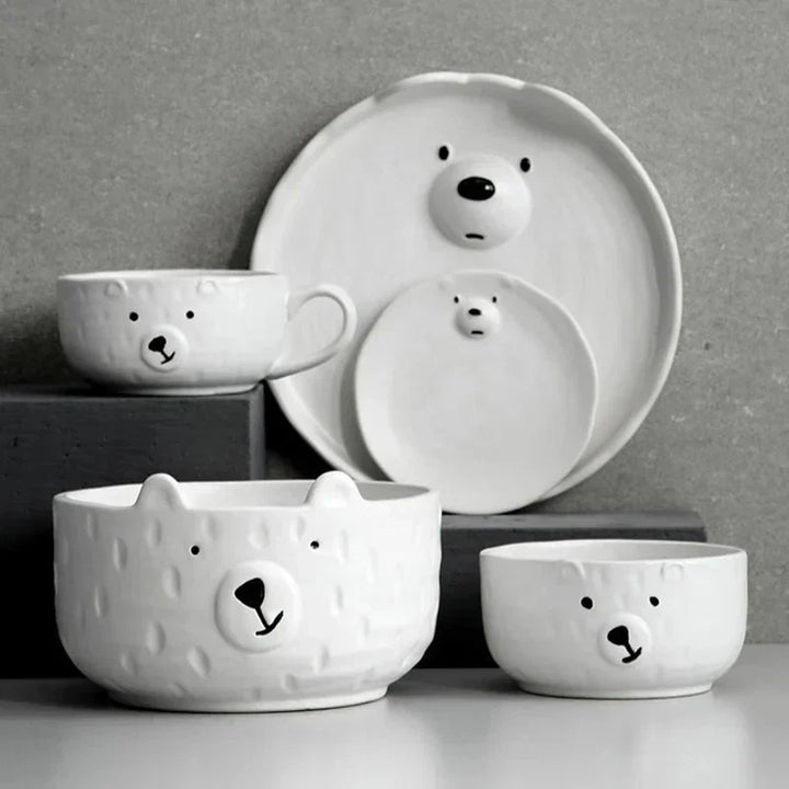 BowLift | Adorable Polar Bear Ceramic Dinnerware Set - PolarJoy