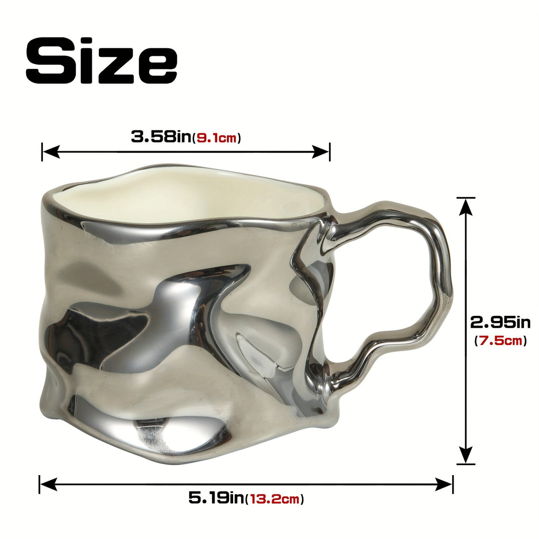 CreArt Mug – Handmade Ceramic Coffee Mug with Unique Crumpled Design | Bowlift