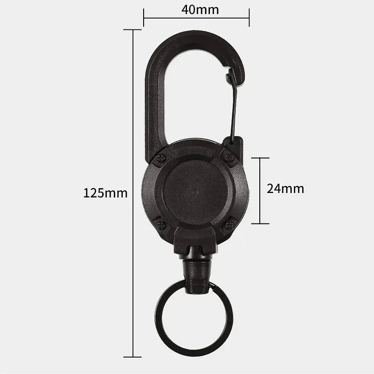 BowLift | Heavy-Duty Tactical Retractable Keychain – Multi-Use Outdoor Carabiner Tool