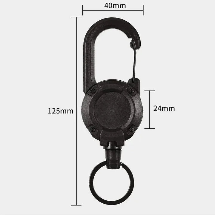 BowLift | Heavy-Duty Tactical Retractable Keychain – Multi-Use Outdoor Carabiner Tool