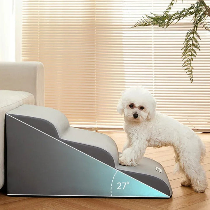 PawAscend – Luxury Pet Stairs with Non-Slip Bowlift