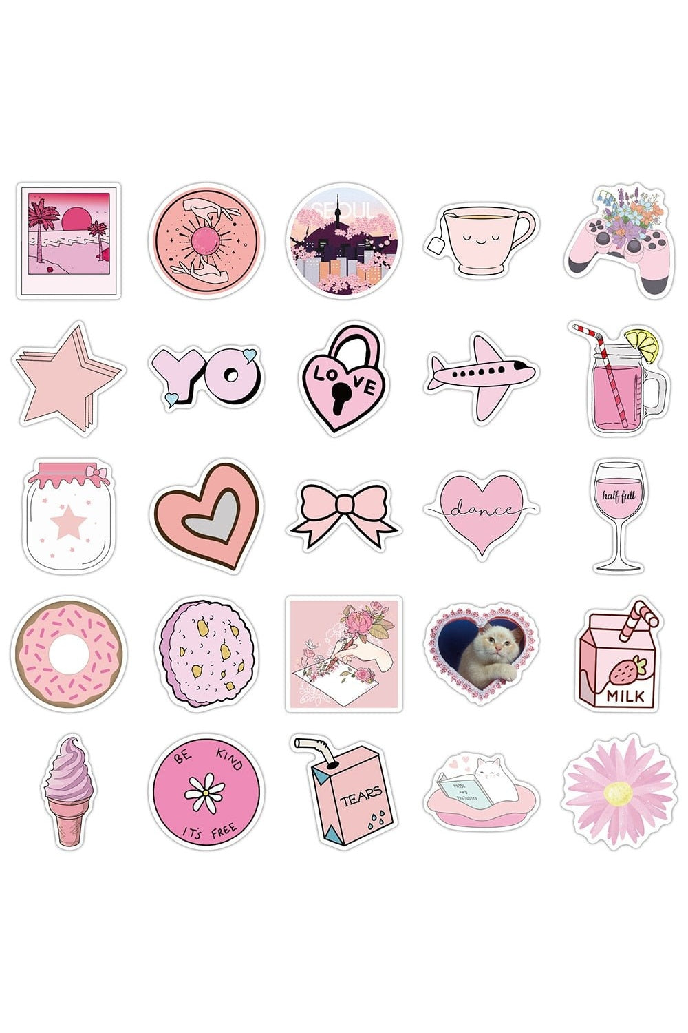 pink humor stickers | Bowlift