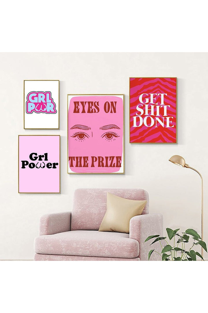 Girl Power Canvas Art Poster | Bowlift