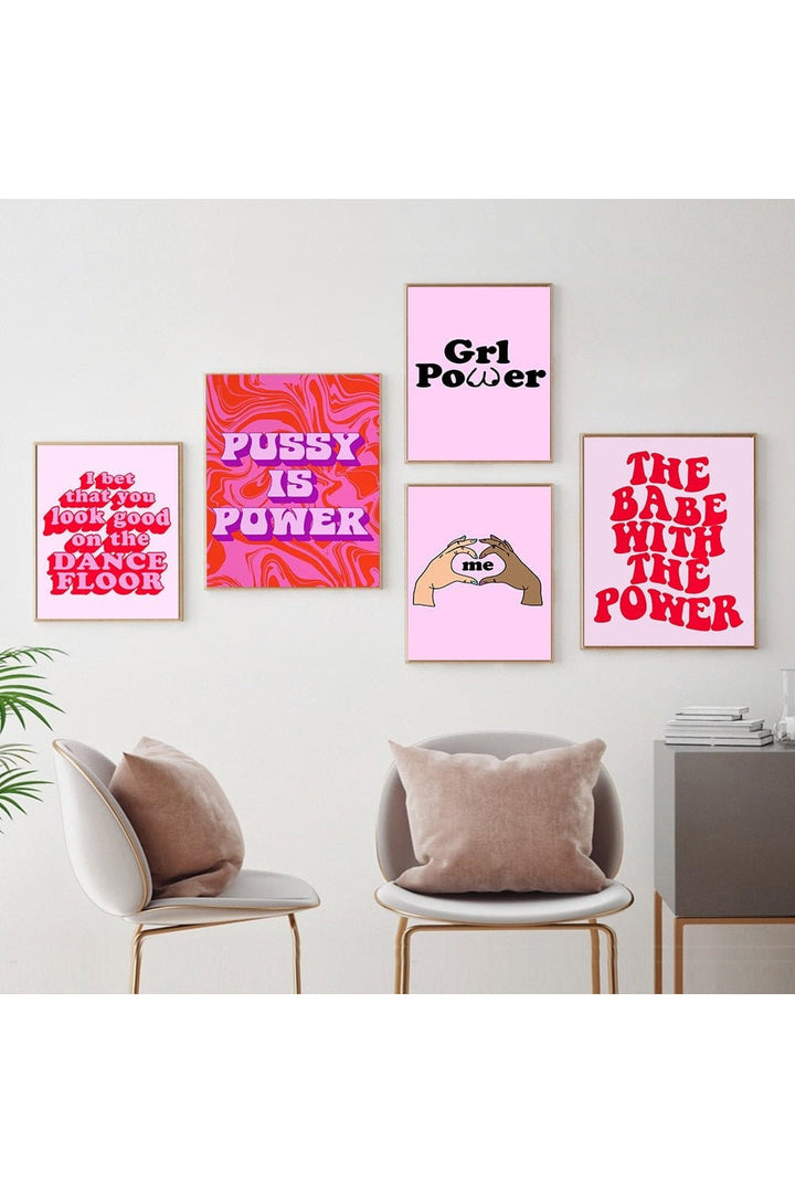 Girl Power Canvas Art Poster | Bowlift