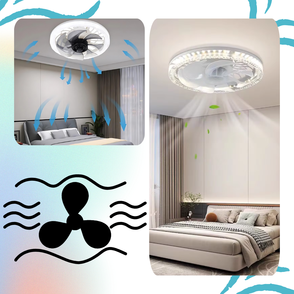 Aesthetic Ceiling Fan With Light And Remote | Bowlift