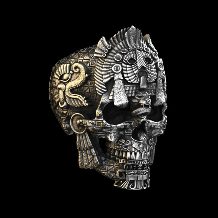 BowLift | Men’s Sterling Silver Skull Ring | GrimSkull Handcrafted Statement Jewelry | 100% Silver