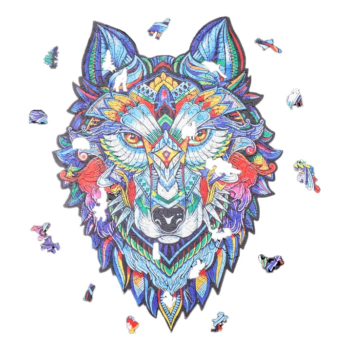 MajesticWolf Puzzle – Premium Wooden Jigsaw Puzzle Bowlift