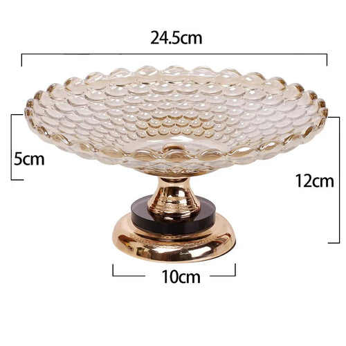 BowLift | Nordic Vintage Amber Crystal Glass Tray