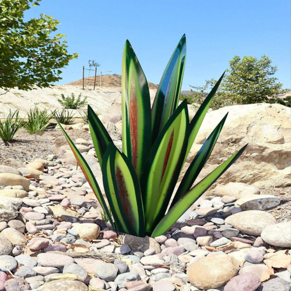 BowLift | Handmade Agave Decorative Plant, Natural Polystone Design