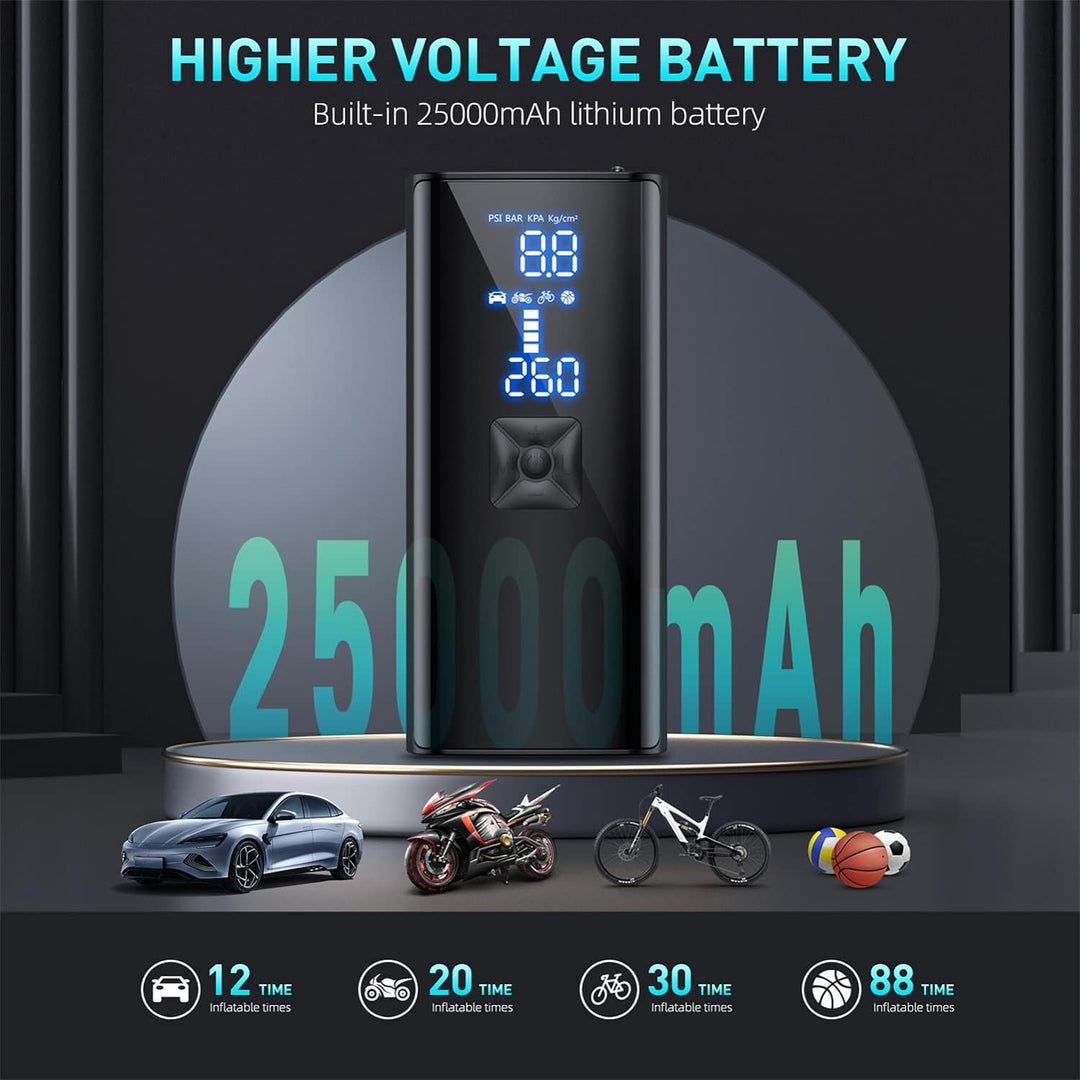 BowLift | LumenPump Air Compressor – Cordless Tyre Pump for Quick & Efficient Car Tyre Inflation Anywhere