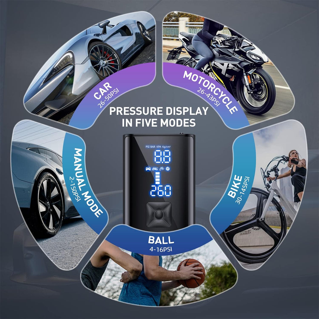 BowLift | LumenPump Air Compressor – Cordless Tyre Pump for Quick & Efficient Car Tyre Inflation Anywhere