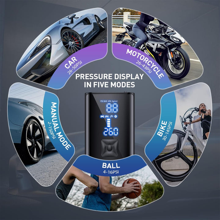 BowLift | LumenPump Air Compressor – Cordless Tyre Pump for Quick & Efficient Car Tyre Inflation Anywhere
