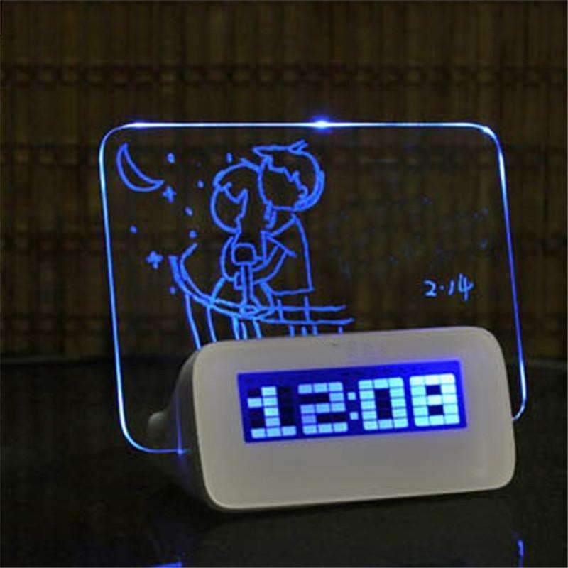 BowLift | Blue LED Fluorescent Digital Alarm Clock