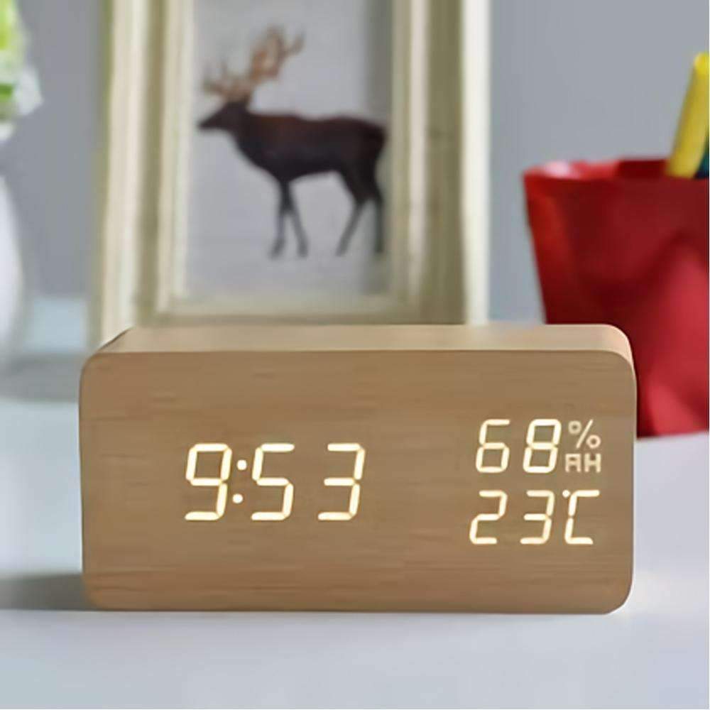 BowLift | LED Wooden Alarm Clock - Wooden Time For Your Morning