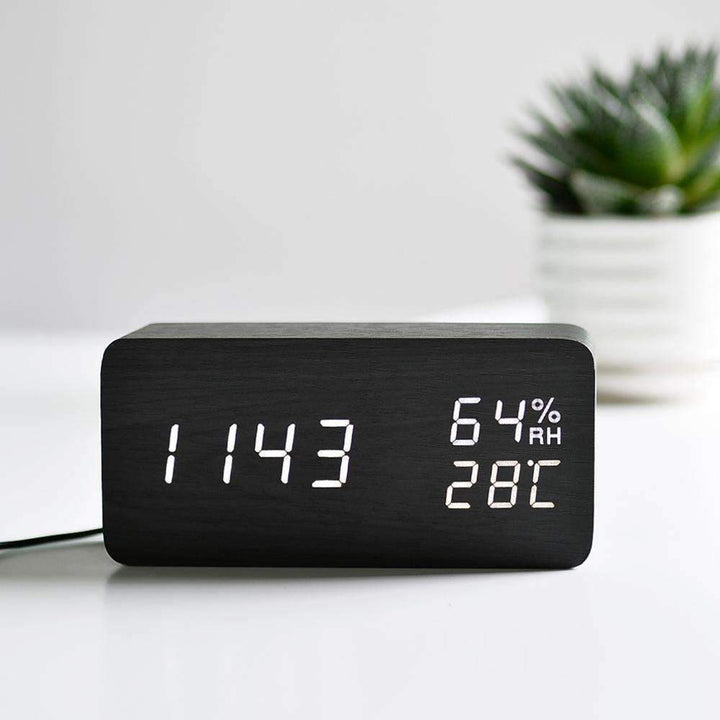 BowLift | LED Wooden Alarm Clock - Wooden Time For Your Morning