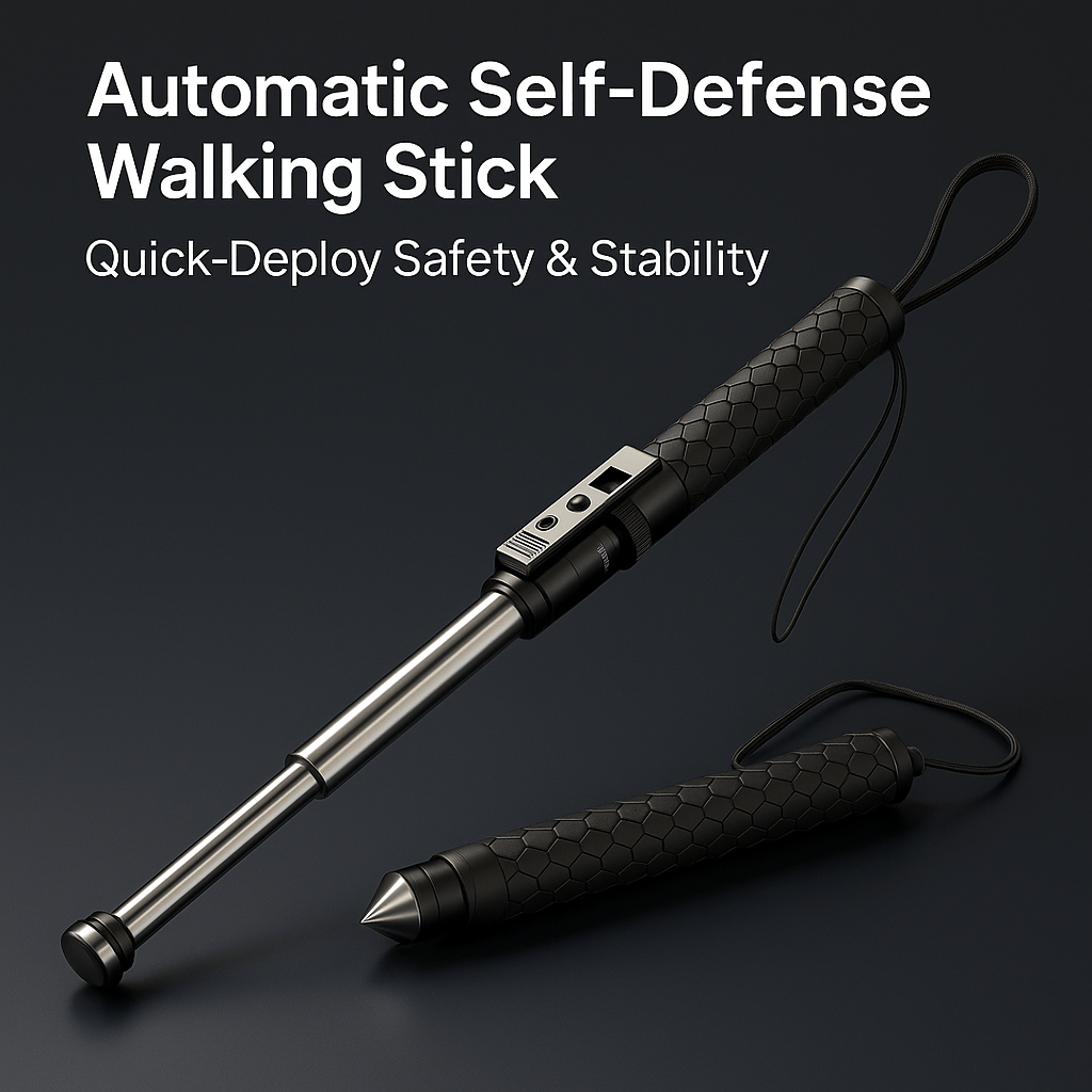 Automatic Self Defense Walking Stick with Stability Support