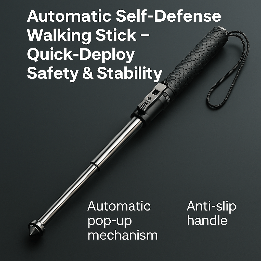 Automatic Self Defense Walking Stick with Stability Support
