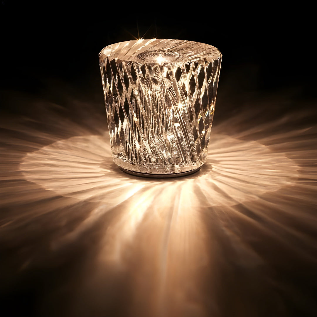 Luxury Rechargeable Diamond Crystal Table Lamp - Lumière Diamant | Bowlift