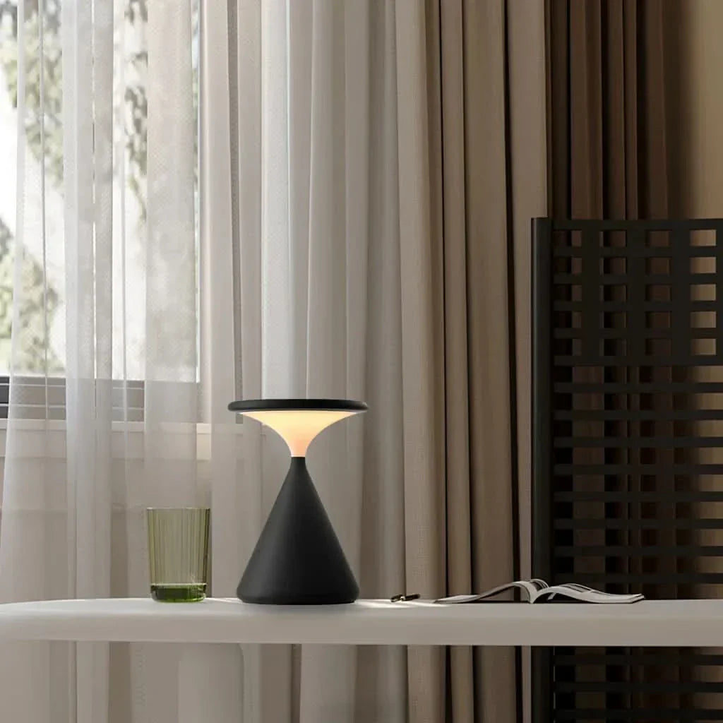 BowLift | Hourglass Cordless LED Table Lamp with Touch Dimmer