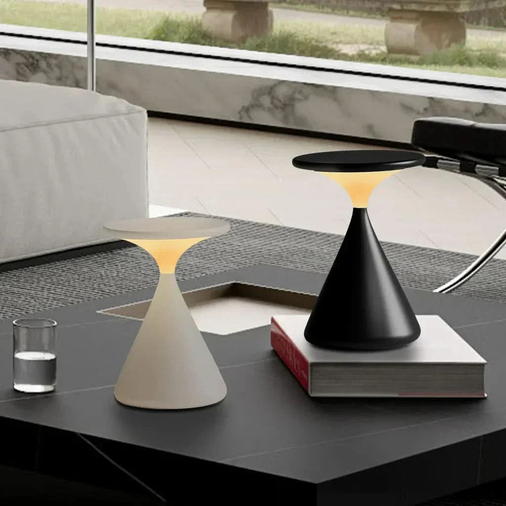 BowLift | Hourglass Cordless LED Table Lamp with Touch Dimmer