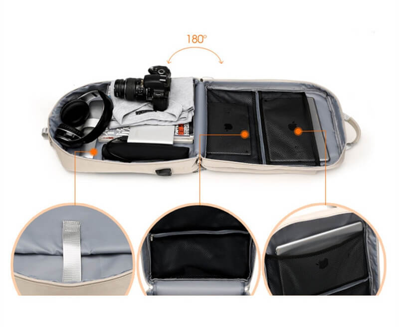 Secure Anti-Theft Backpack with Hidden Zippers and USB Charging | Bowlift