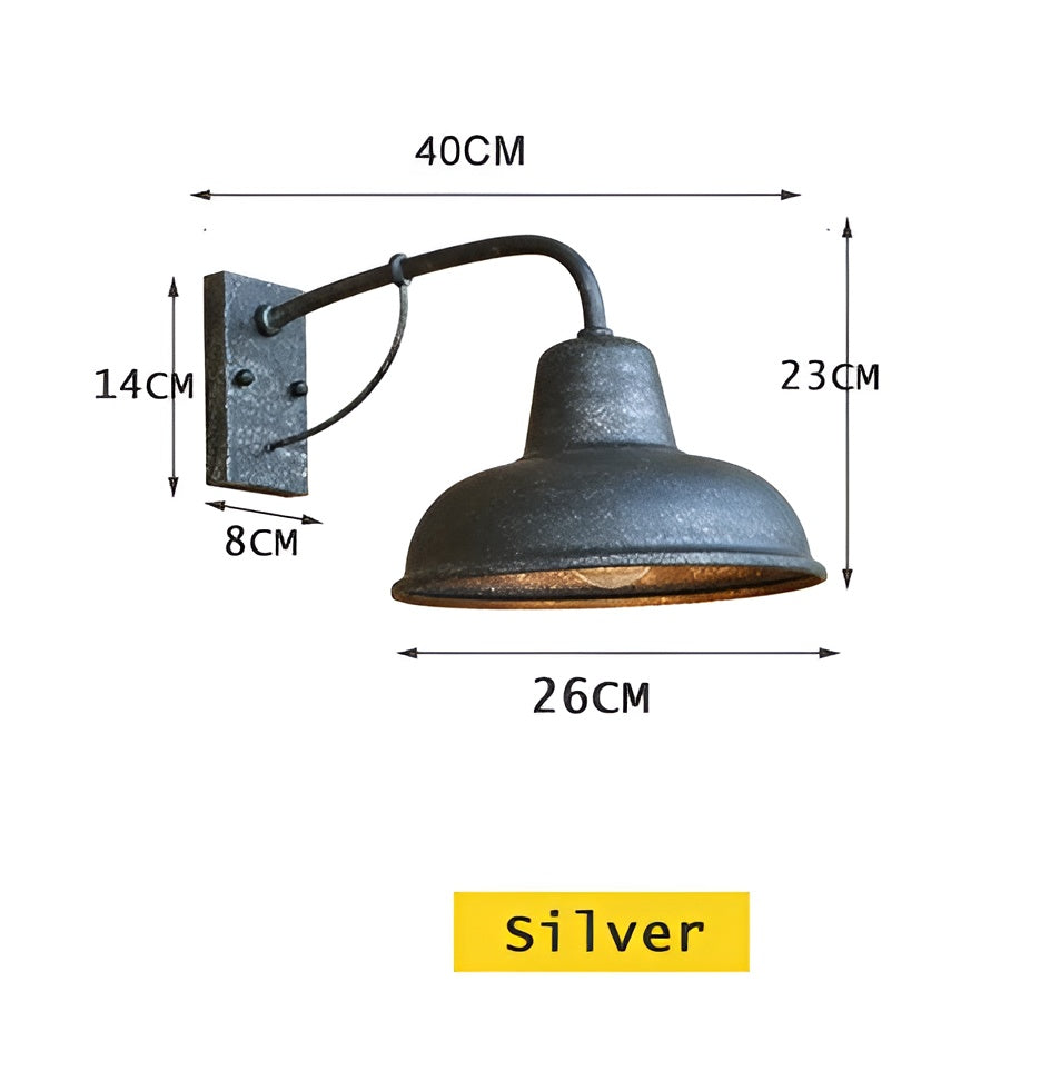 BowLift | Rustic iron wall lamp - Vintage outdoor lighting