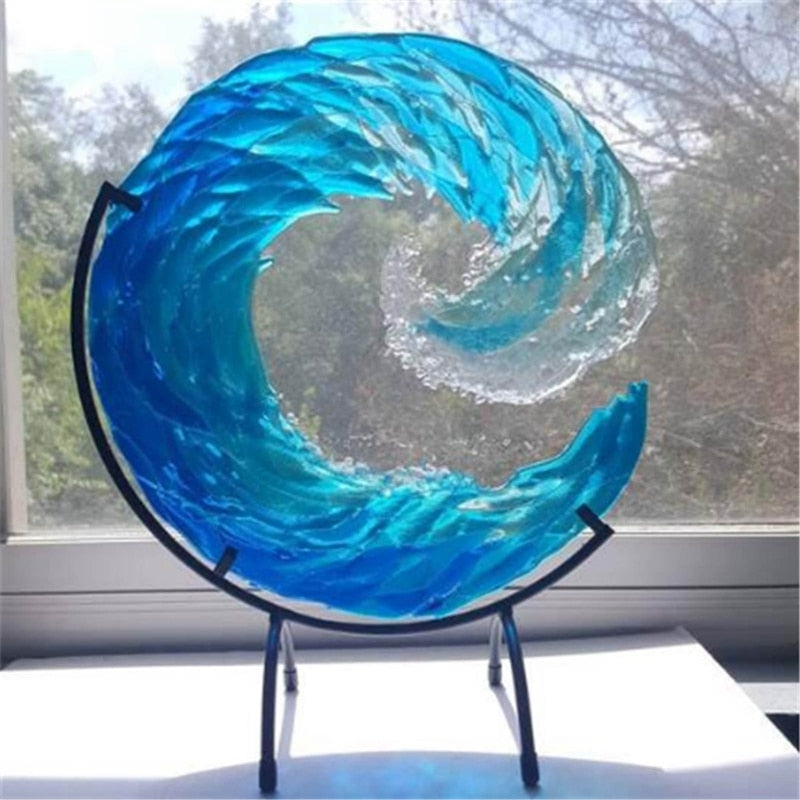 BowLift | AquaWave Glass Sculpture