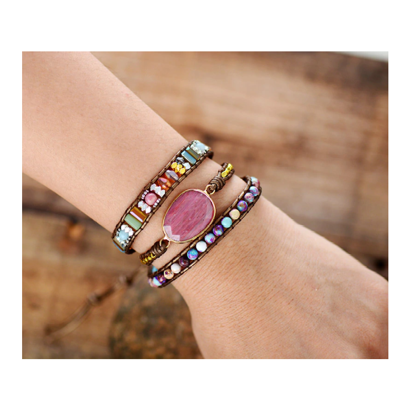 Enchanting Winnie Wrap Bracelet with Unique Gemstones | A Magical Jewelry for Your Style Bowlift