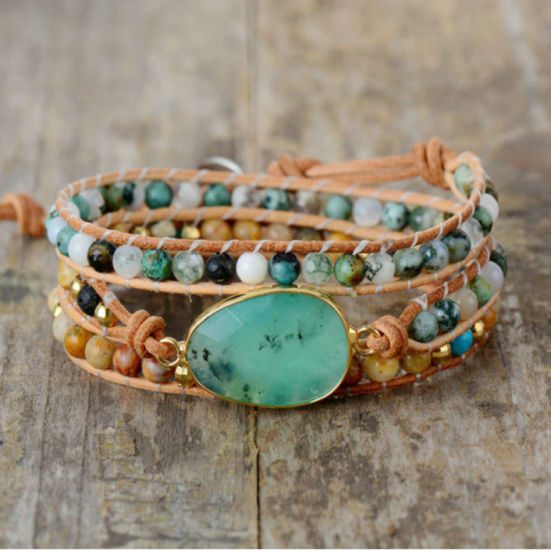 Enchanting Winnie Wrap Bracelet with Unique Gemstones | A Magical Jewelry for Your Style Bowlift