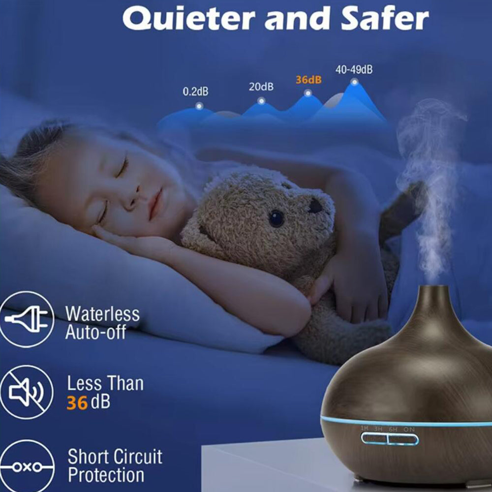 Aroma Diffuser – 500 ml with wood look | Bowlift