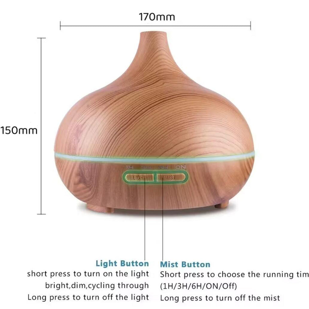 Aroma Diffuser – 500 ml with wood look | Bowlift