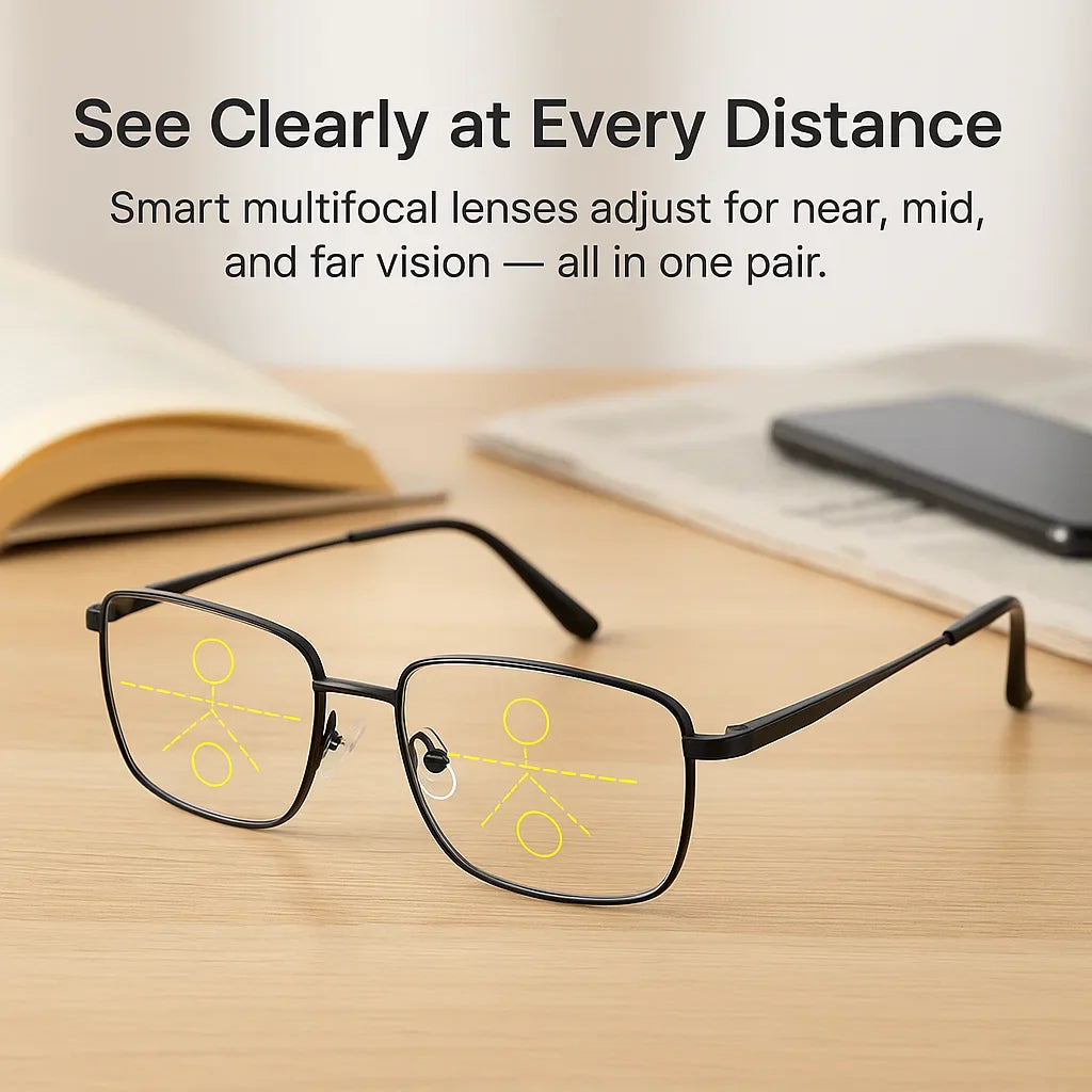 BowLift | Progressive Multifocal Glasses for Clear Vision - German Intelligent Design for Everyday Use