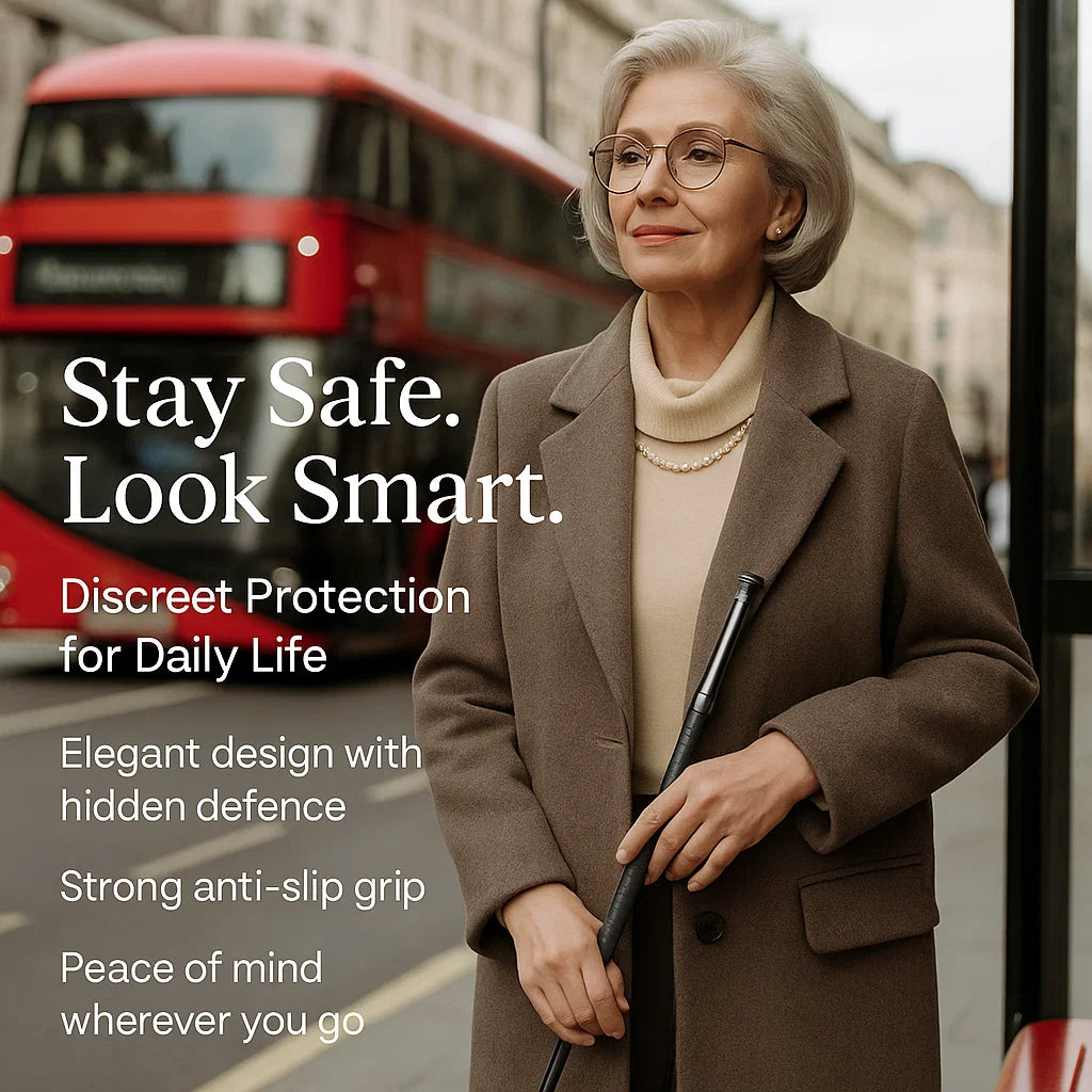 BowLift | Telescopic Self-Defense Walking Stick | One-Click, Durable Safety Aid