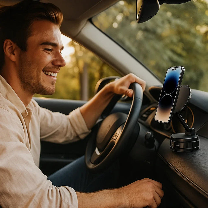 BowLift | Magnetic Suction Cup - Extendable 360° Phone Holder with Vacuum Seal