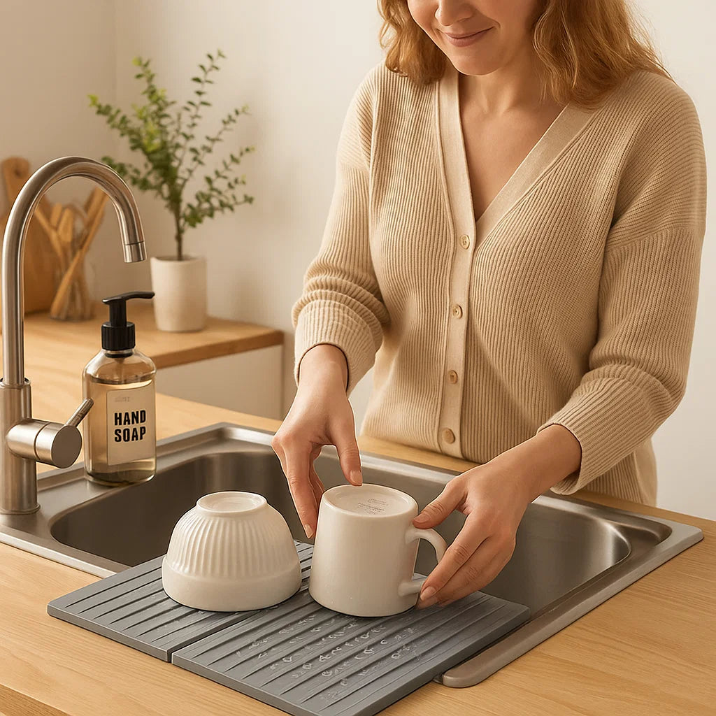 BowLift | Foldable Silicone Drip Mat - Heat Resistant Design