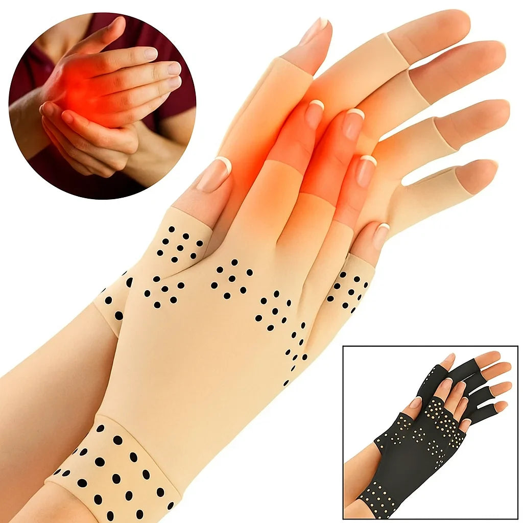 BowLift | Fingerless Gloves for Arthritis & Pain Relief - Magnetic Compression for Improved Circulation and Reduced Swelling