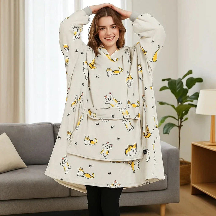 BowLift | USB heated blanket hoodie for intense warmth