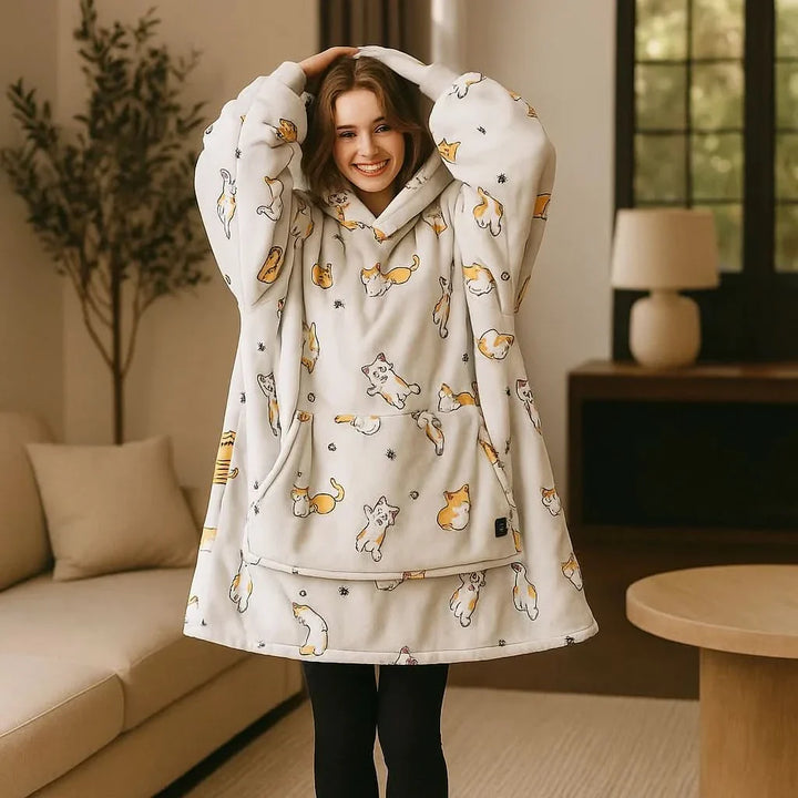 BowLift | USB heated blanket hoodie for intense warmth