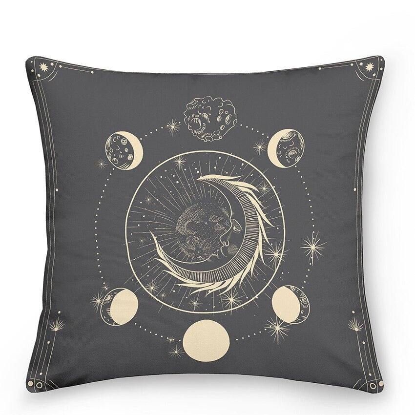 BowLift | Decorative cushions with Sun and Moon in Astrological Style