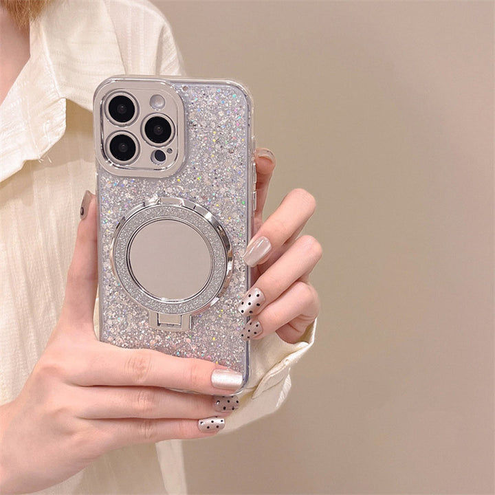 BowLift | Silver Glitter Mirror MagSafe