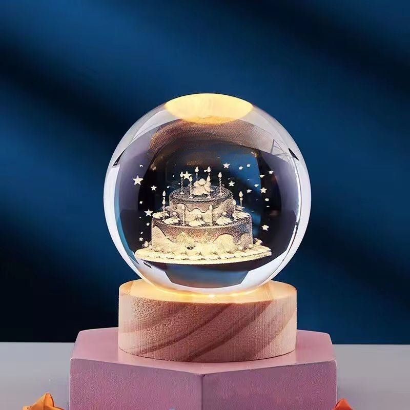 BowLift | AURASHINE – 3D LED Crystal Lamp for Dreamy Night Ambiance